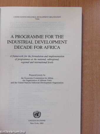 A Programme for the Industrial Development Decade for Africa