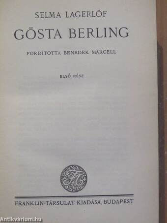 Gösta Berling I-II.