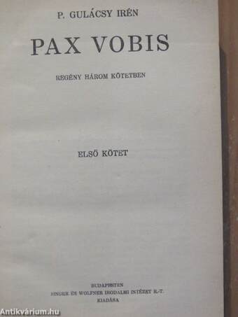 Pax Vobis I-III.