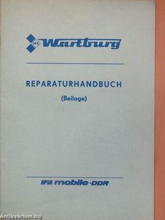 Beilage zum Reparaturhandbuch - Wartburg 353