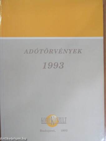 Adótörvények 1993