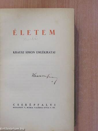 Életem (aláírt példány)