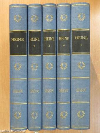 Heines Werke in fünf Bänden I-V.