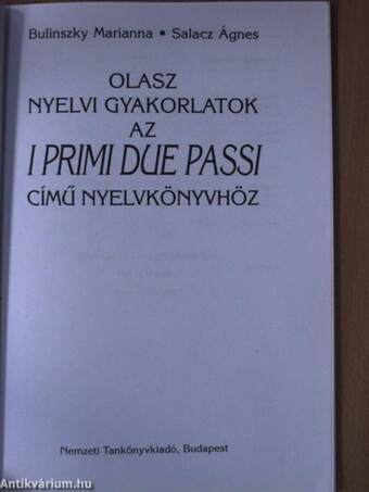 I primi due passi - Olasz I/A munkafüzet