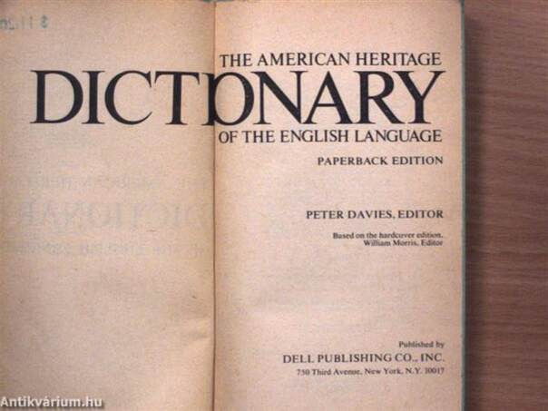 The American Heritage Dictionary of the English Language