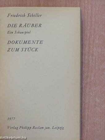 Die Räuber/Dokumente zum Stück