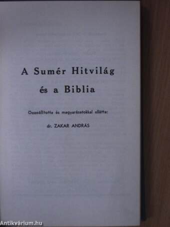 A Sumér Hitvilág és a Biblia