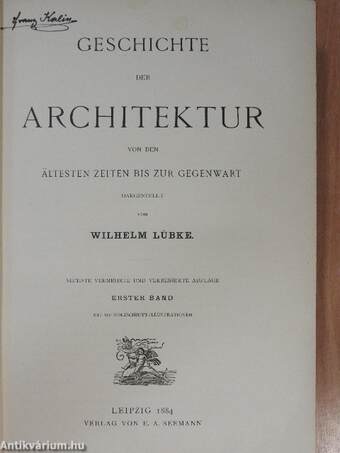 Geschichte der Architektur I-II.