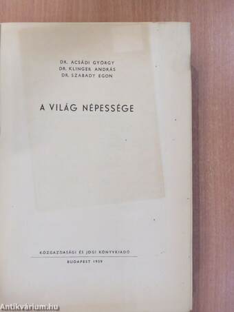 A világ népessége (aláírt példány)