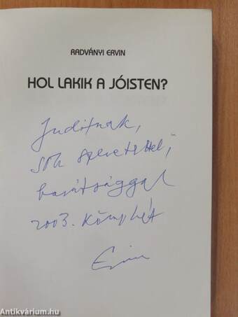 Hol lakik a Jóisten? (dedikált példány)