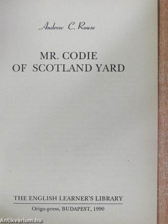 Mr. Codie of Scotland Yard