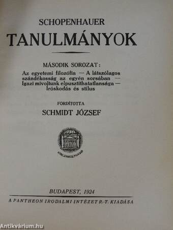 Tanulmányok II.