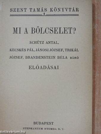 Mi a bölcselet?