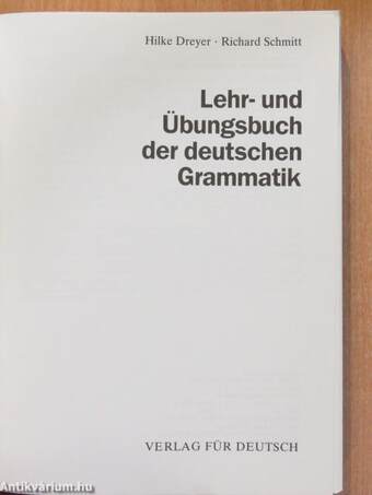 Lehr- und Übungsbuch der deutschen Grammatik