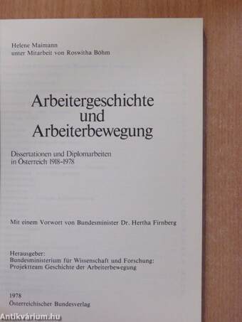 Arbeitergeschichte und Arbeiterbewegung