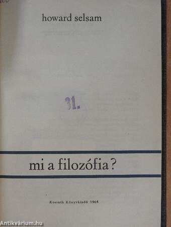 Mi a filozófia?