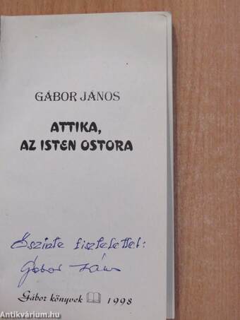 Attika, az Isten ostora (dedikált példány)