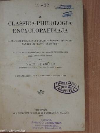 A classica-philologia encyclopaediája