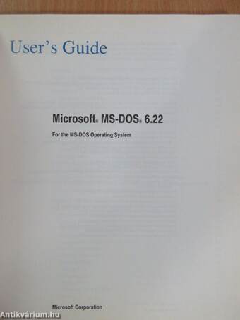 Microsoft MS-DOS 6.22