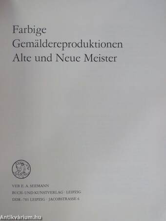 Farbige Gemäldereproduktionen (Seemann-katalog)