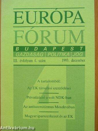 Európa Fórum 1993. december