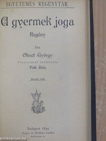 A gyermek joga I-II./Az alkalom