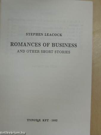 Romances of Business and Other Short Stories