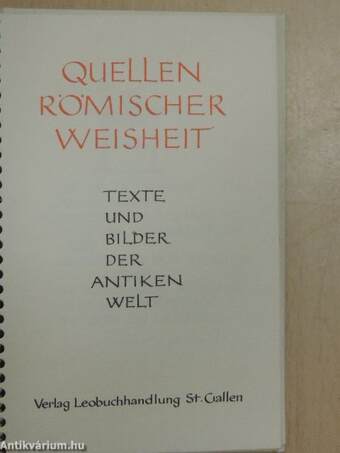 Quellen Römischer Weisheit