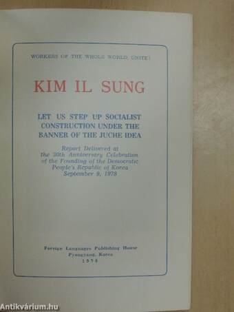 Let Us Step Up Socialist Construction Under the Banner of the Juche Idea