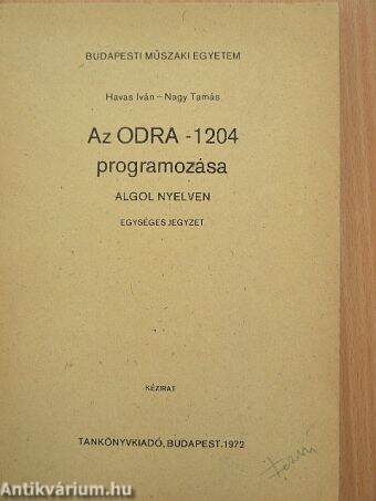 Az Odra-1204 programozása