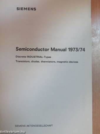 Siemens - Semiconductor Manual 1973/74