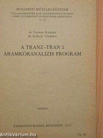 A TRANZ-TRAN 2 áramköranalízis program