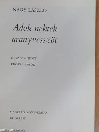 Adok nektek aranyvesszőt