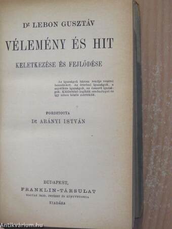 Vélemény és hit