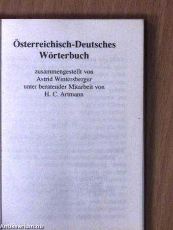 Österreichisch-Deutsches Wörterbuch