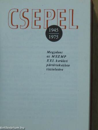 Csepel 1945-1975 (minikönyv) (számozott)