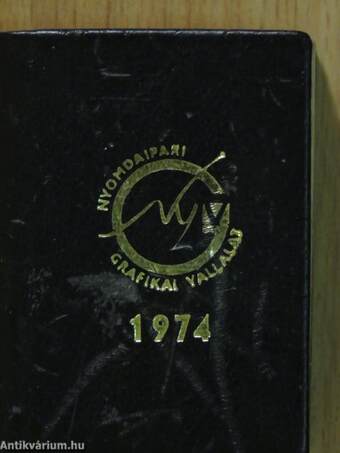 Nyomdaipari Grafikai Vállalat 1974-es naptára (minikönyv)