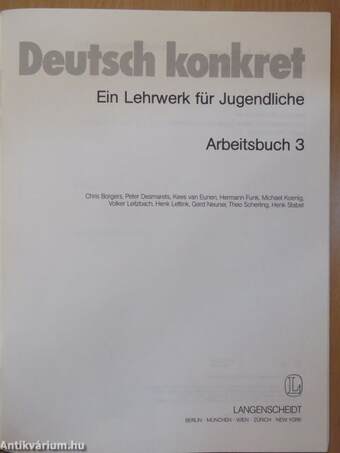 Deutsch konkret - Arbeitsbuch 3.