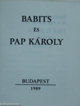 Babits és Pap Károly (minikönyv)