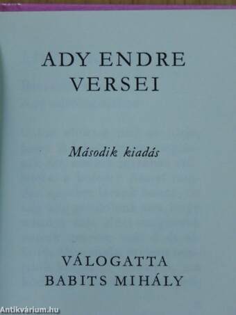 Ady Endre versei (minikönyv)