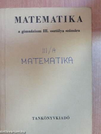 Matematika III.