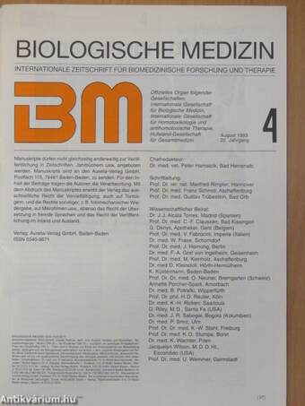 Biologische Medizin August 1993