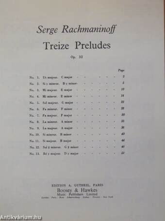 Treize Preludes/Thirteen Preludes Op. 32.