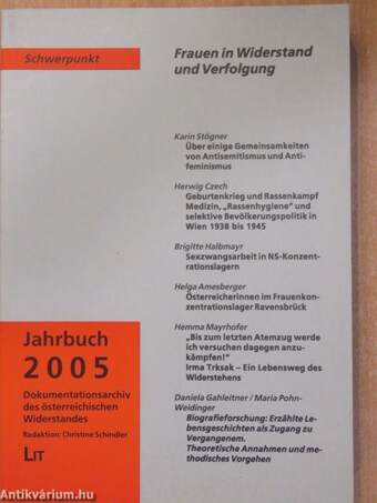 Dokumentationsarchiv des österreichischen Widerstandes Jahrbuch 2005