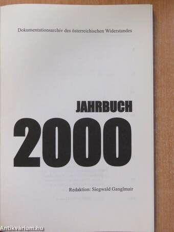 Dokumentationsarchiv des österreichischen Widerstandes Jahrbuch 2000