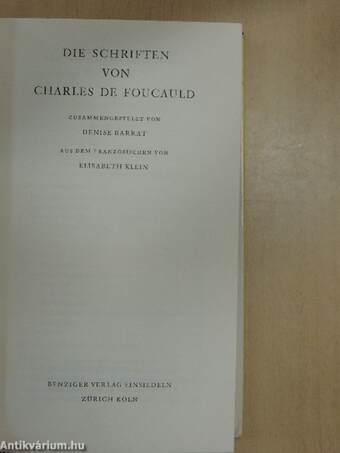 Die Schriften von Charles de Foucauld