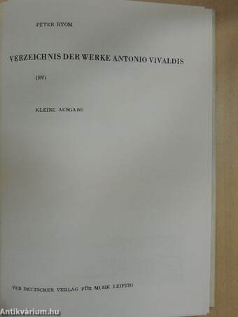 Verzeichnis der Werke Antonio Vivaldis