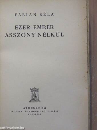 Ezer ember asszony nélkül