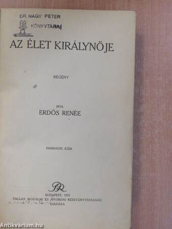 Az élet királynője (aláírt példány)