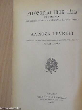 Spinoza levelei